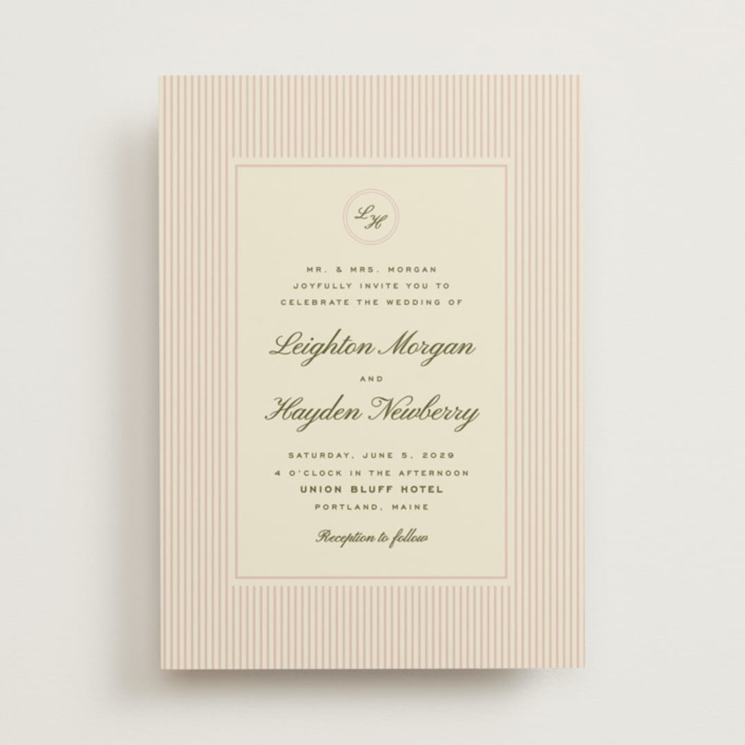 "hayden" - Wedding Invitations in Blush by Ellen Schlegelmilch - Front