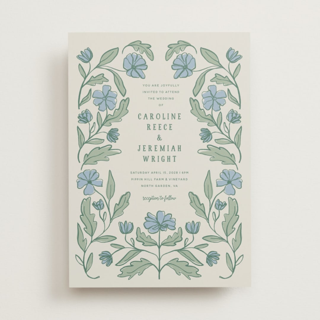 "Botanical" - Wedding Invitations in Garden by Kelly Watkins - Front