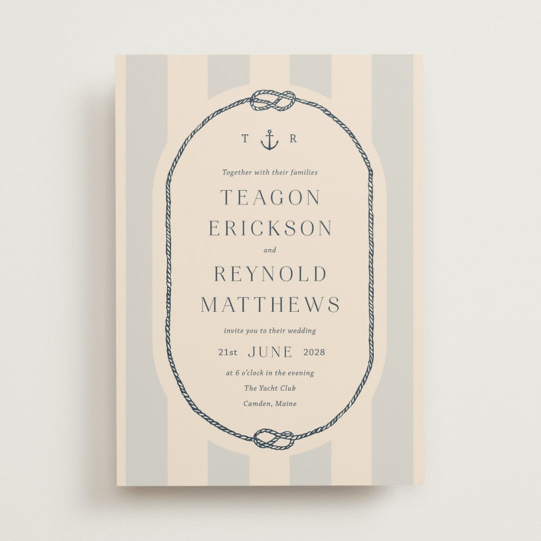 "nautical nuptials" - Wedding Invitations in Sea Breeze by Rebecca Durflinger - Front