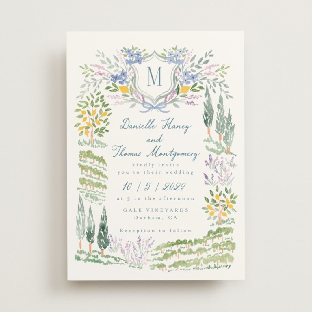 "Vineyard Love" - Wedding Invitations in Summer by Petra Kern - Front