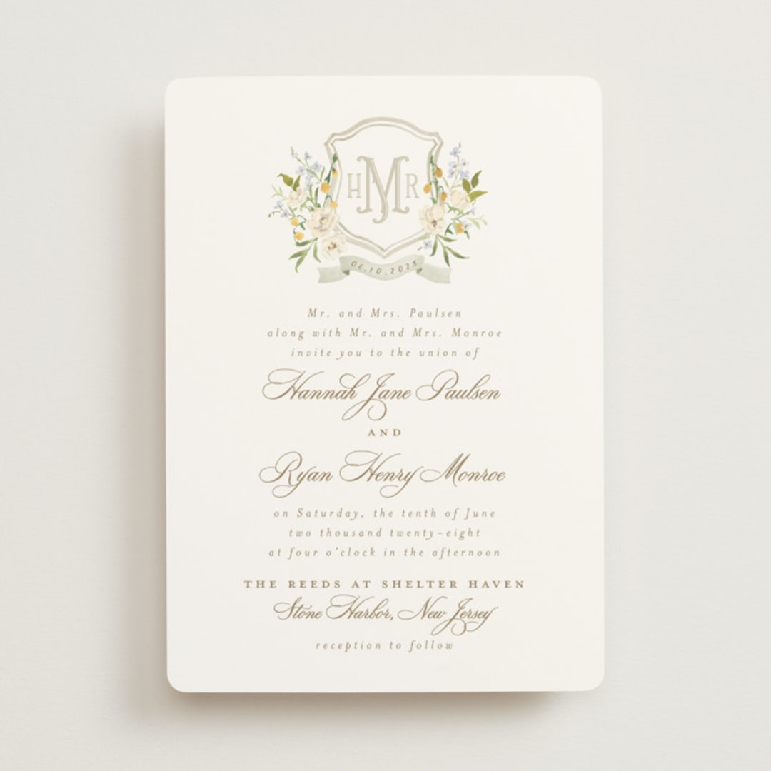"Avalon" - Wedding Invitations in Chiffon by Everett Paper Goods - Front