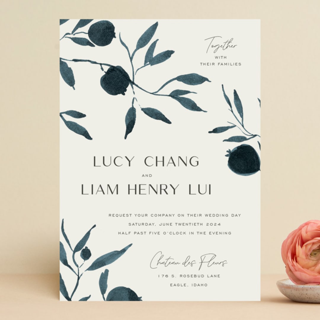 "Adore You" - Wedding Invitations in Great Lakes by Design Lotus - Front
