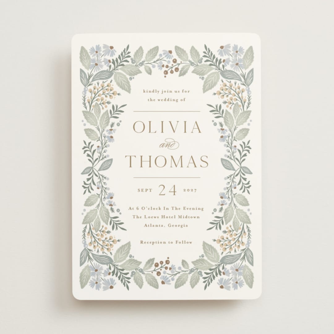 "Wild Flora" - Wedding Invitations in Meadow by Kristen Smith - Front