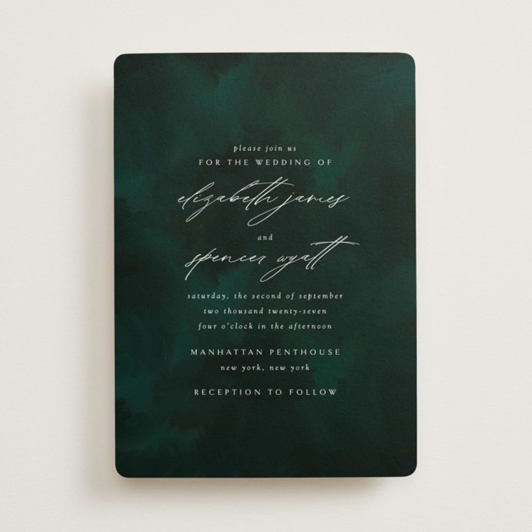 "emerald" - Wedding Invitations in Emerald by Andrea Cernin - Front