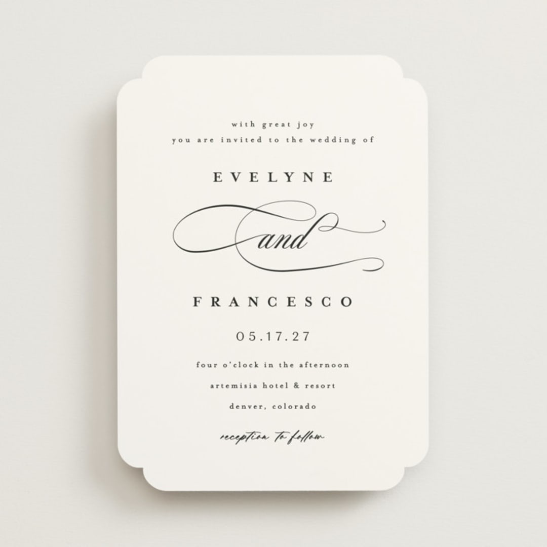 "Blancmange" - Wedding Invitations in Frost by chocomocacino - Front