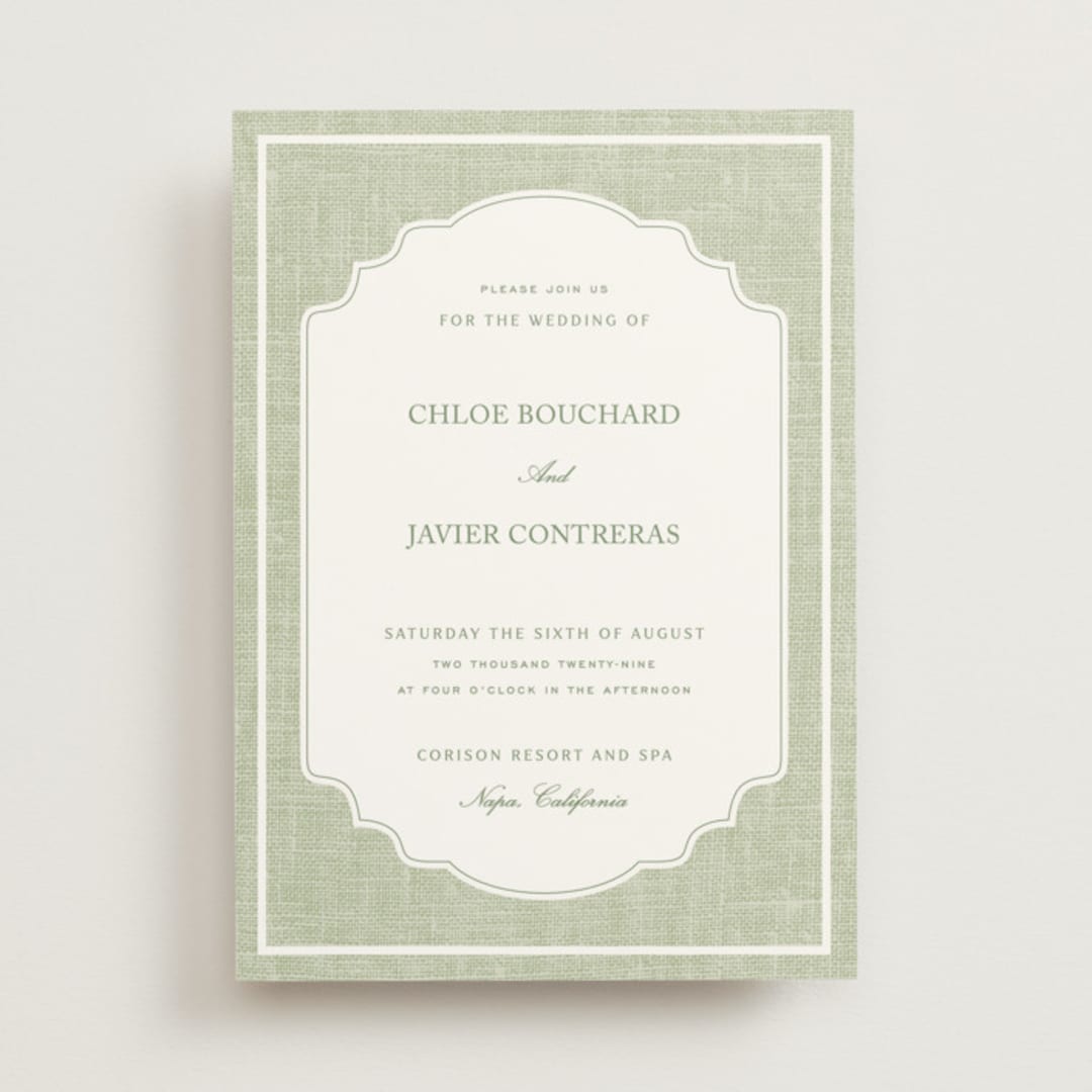"Summer Linen" - Wedding Invitations in Garden by Kelly Schmidt - Front