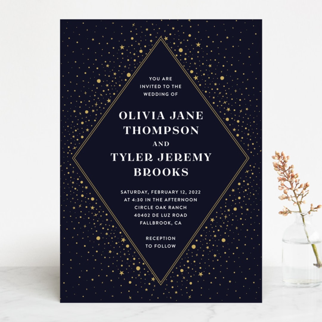"Magical Day" - Wedding Invitations in Navy by katrina gem - Front