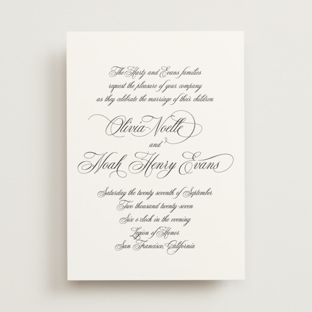 "legacy" - Wedding Invitations in Pure by Design Lotus - Front