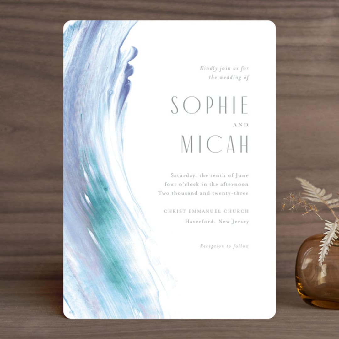 "apogean tide" - Wedding Invitations in Lagoon by Jennifer Wick - Front