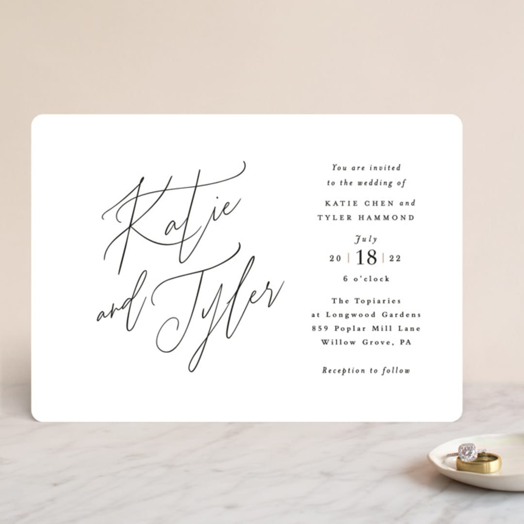 "Tallulah" - Wedding Invitations in Linen by Jennifer Wick - Front