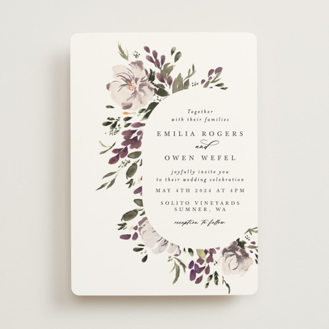 "iliya" - Wedding Invitations in Bordeaux by Itsy Belle Studio - Front