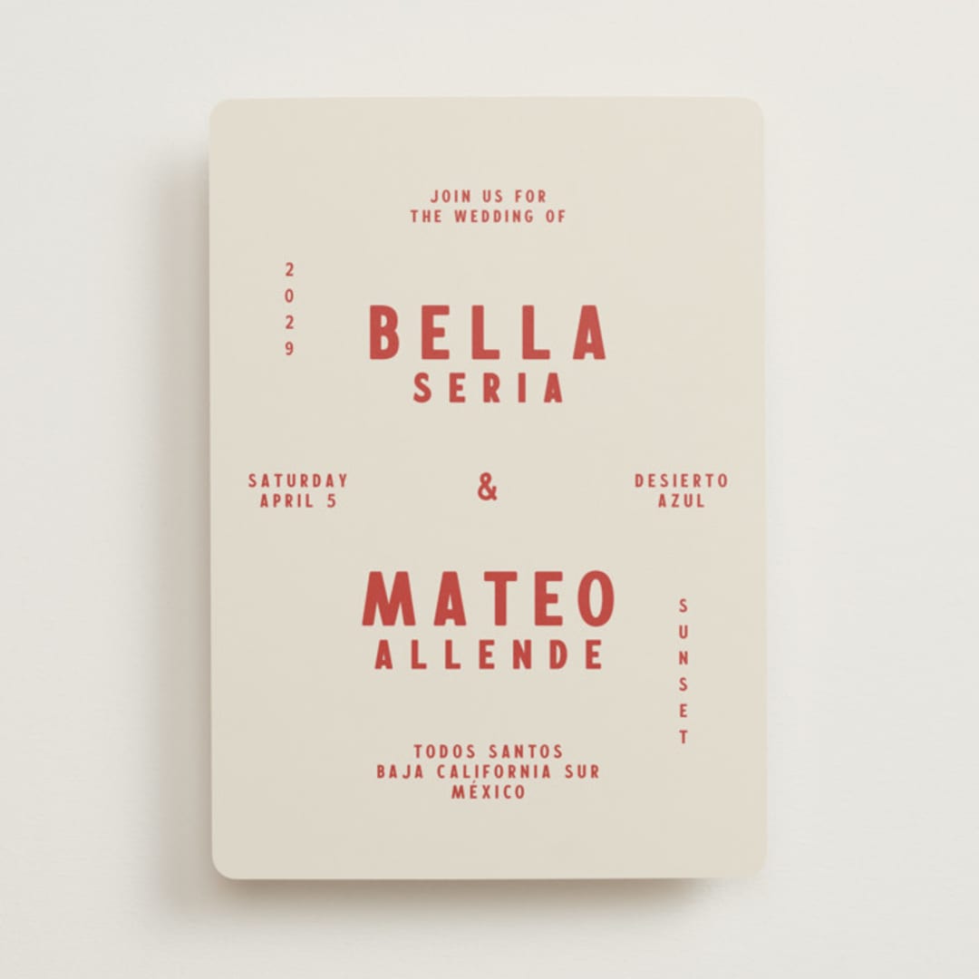 "Coyota" - Wedding Invitations in Sierra by Ani Somi - Front