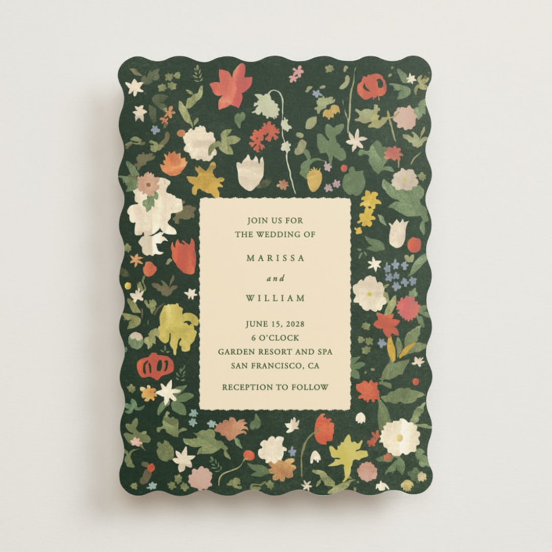 "all the flowers of the world" - Wedding Invitations in Garden by Sumak Studio - Front