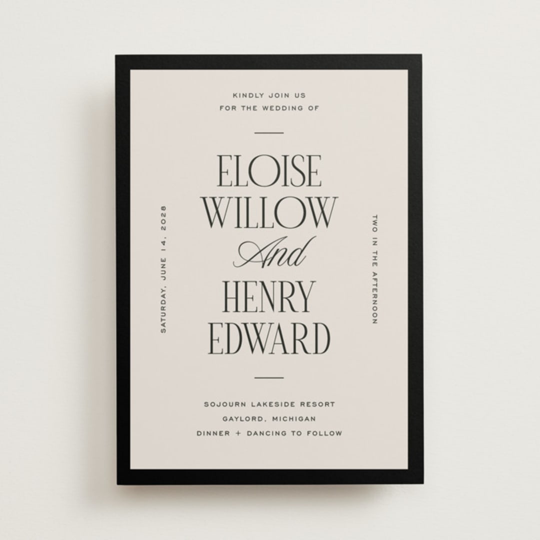 "Threaded" - Wedding Invitations in Suit by Pixel and Hank - Front