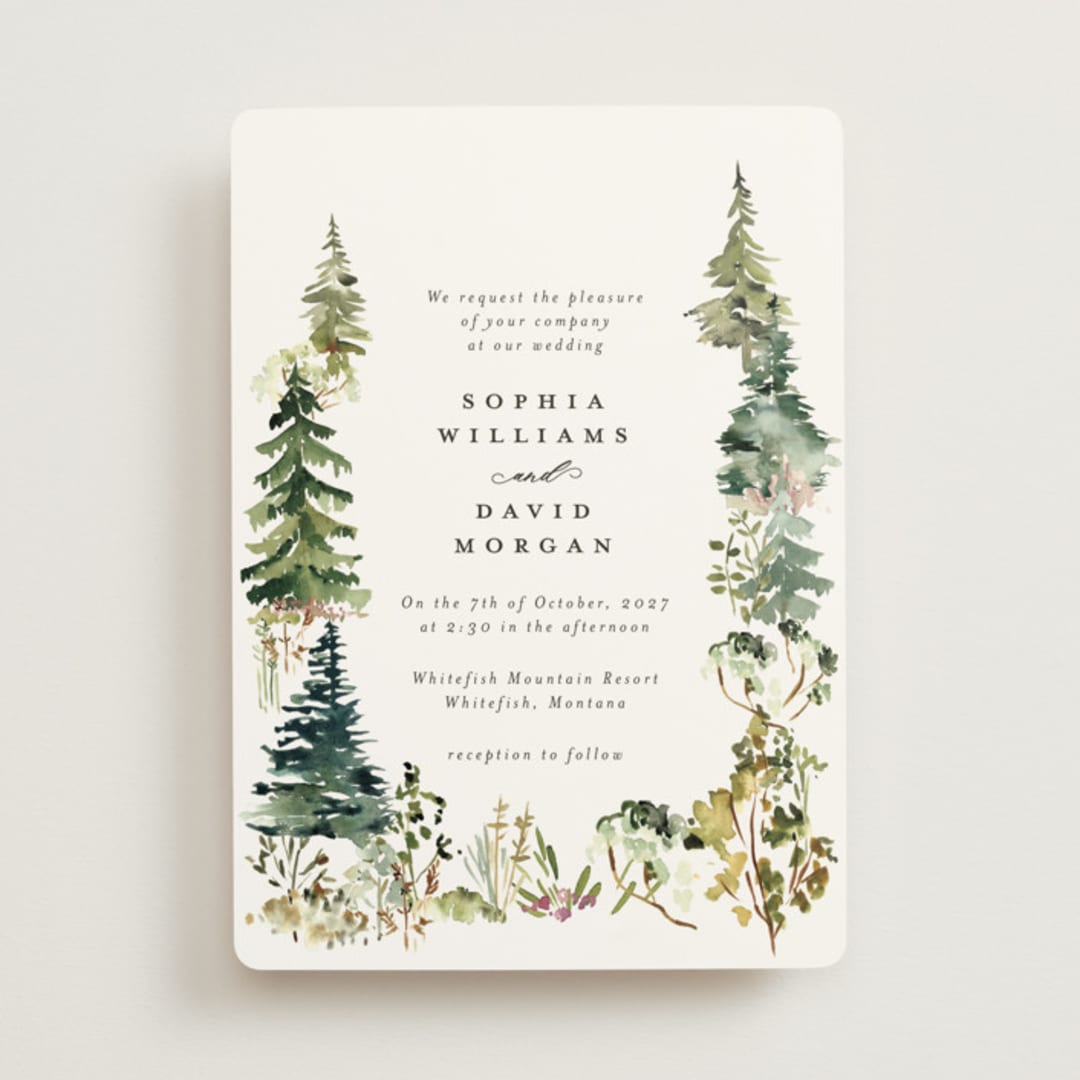"Great Outdoors" - Wedding Invitations in Forest by Petra Kern - Front
