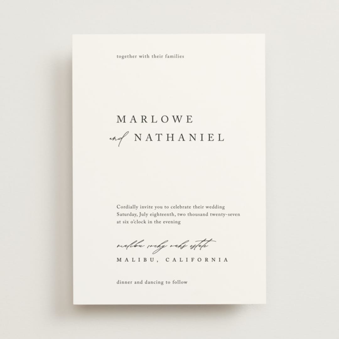 "Astoria" - Wedding Invitations in Silk by Kelly Schmidt - Front