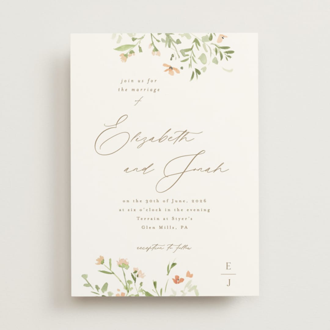 "Brynn" - Wedding Invitations in Toffee by Everett Paper Goods - Front