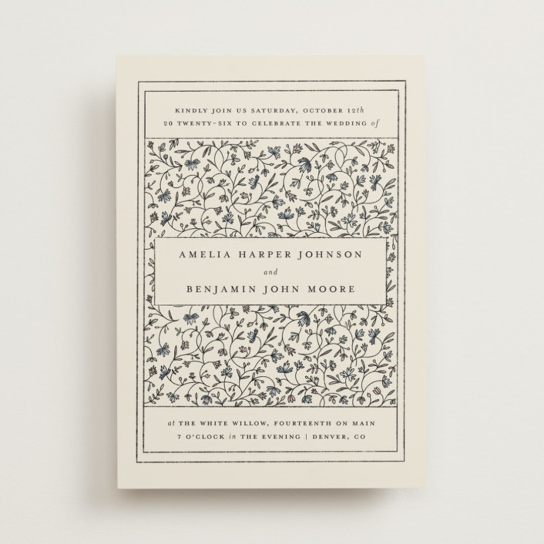 "Hansen" - Wedding Invitations in Almond by Stephanie Hawkes - Front