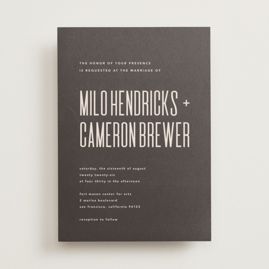 "Film" - Wedding Invitations in Coffee by JoAnn Jinks - Front