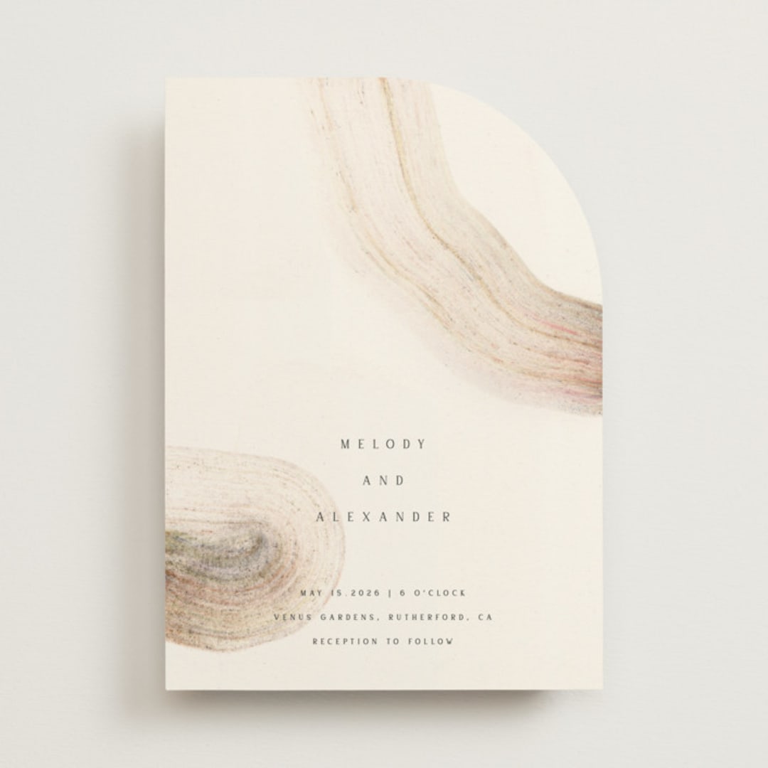 "gentleness" - Wedding Invitations in Sand by Sumak Studio - Front
