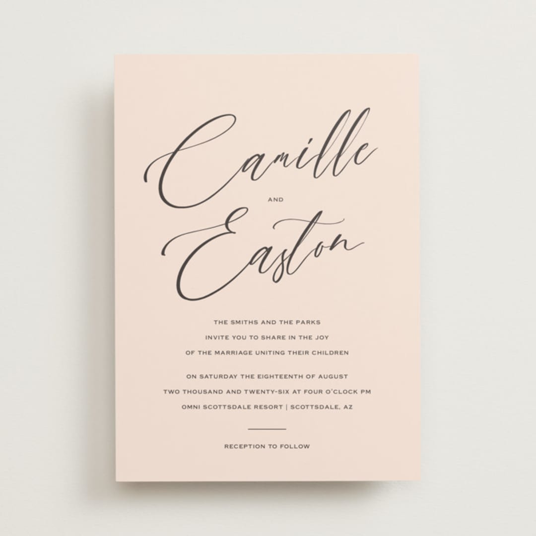 "Vision of Love" - Wedding Invitations in First Kiss by Design Lotus - Front