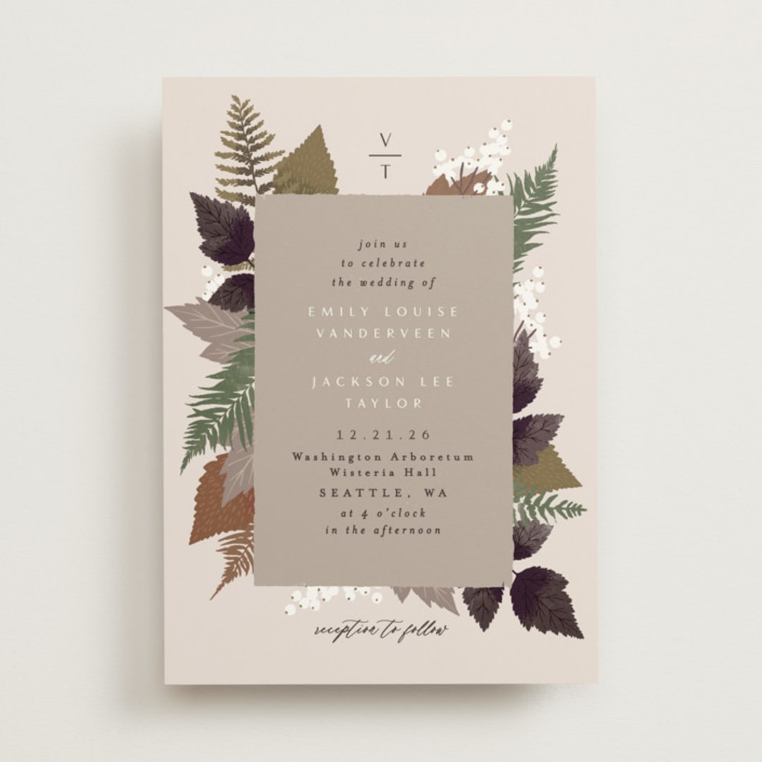 "Autumnal" - Wedding Invitations in Natural by Alethea and Ruth - Front