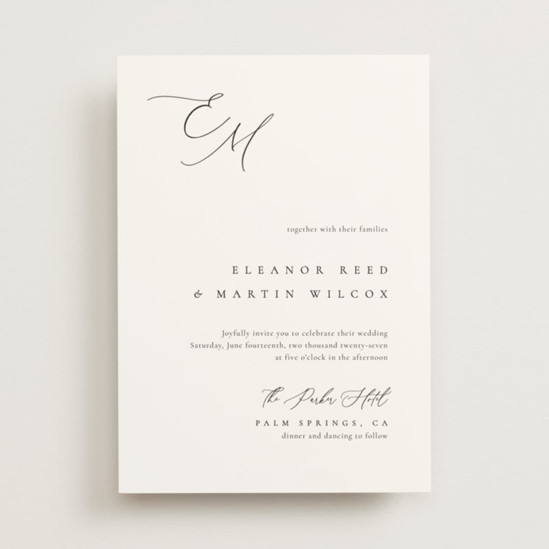 "Corner" - Wedding Invitations in Silk by Kelly Schmidt - Front