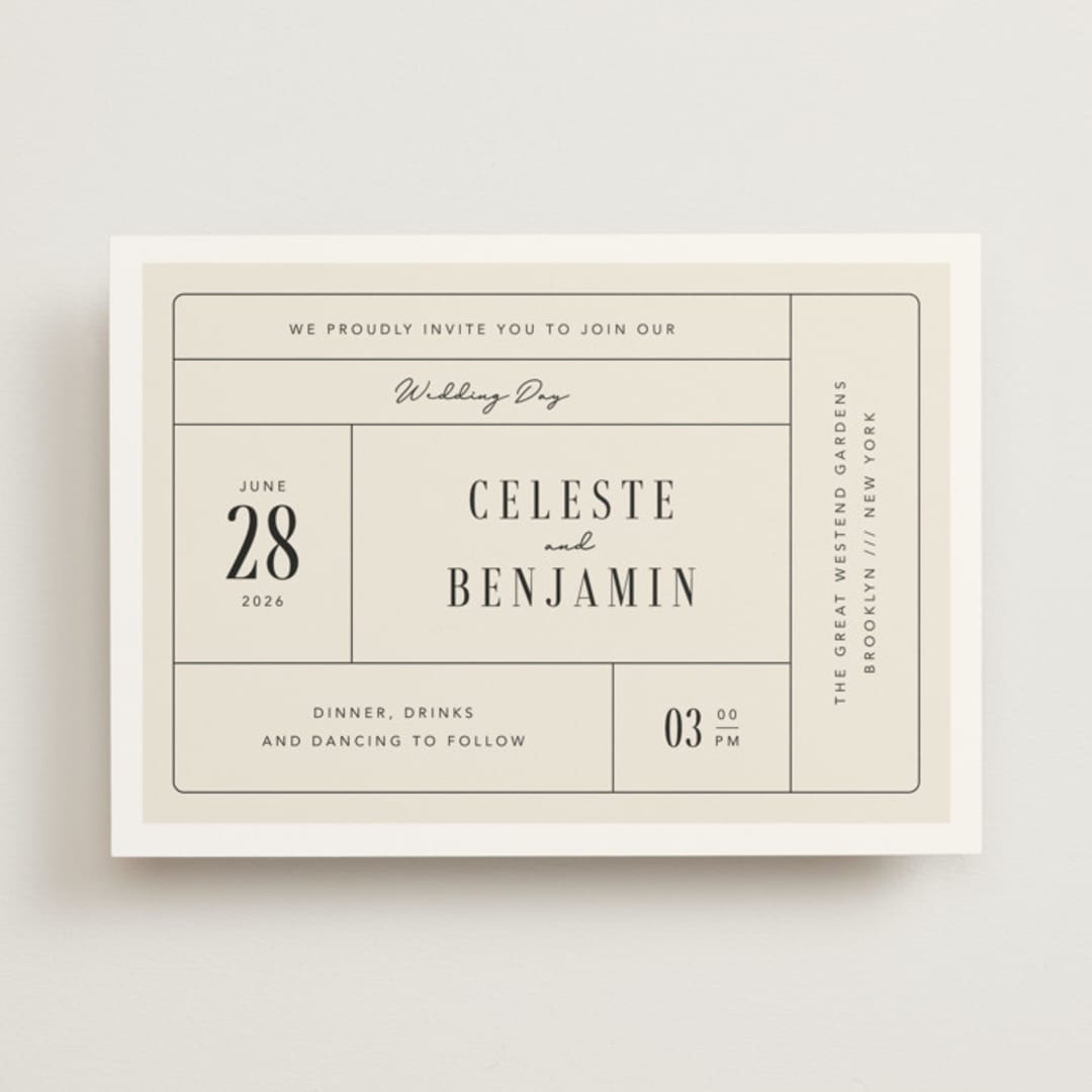 "Everlasting" - Wedding Invitations in Cotton by FRANI - Front