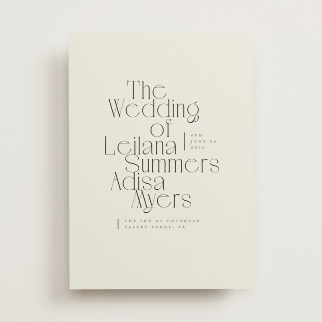 "Cadence" - Wedding Invitations in Ivory by Jennifer Wick - Front