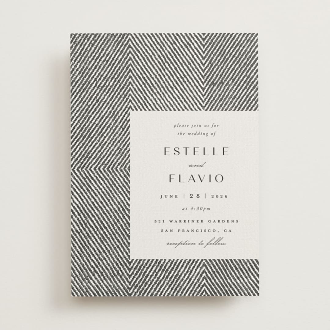 "Elegant Ethno" - Wedding Invitations in Noir by FRANI - Front