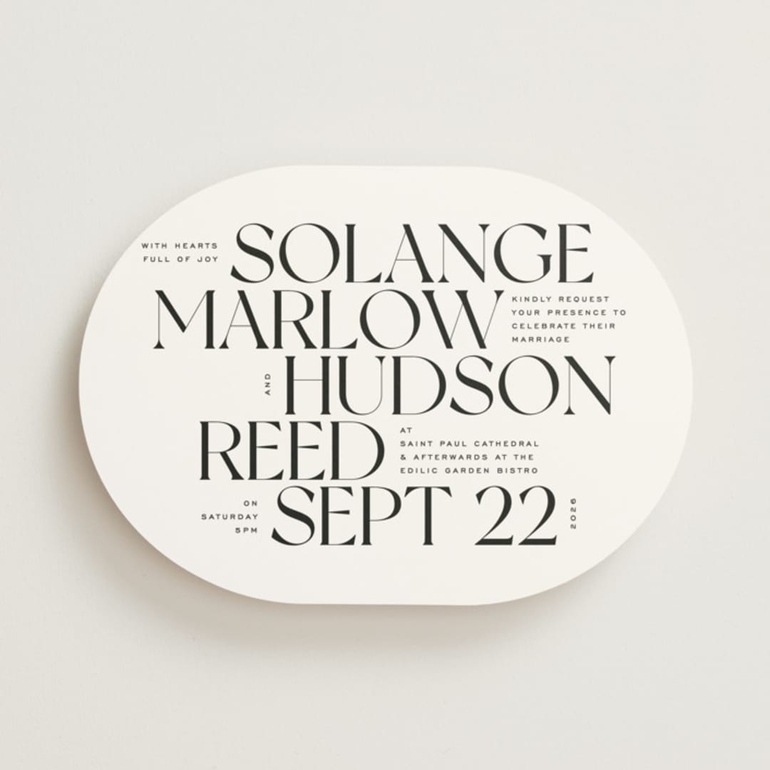 "Carino" - Wedding Invitations in Brise by Pati Cascino - Front