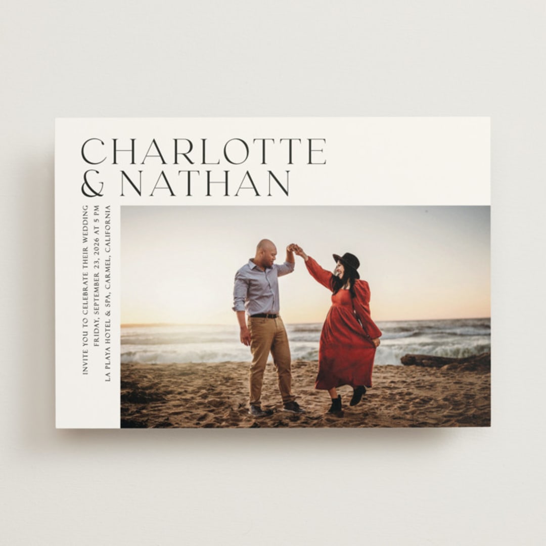 "contemporary photo" - Wedding Invitations in Cloud by Erin Deegan - Front