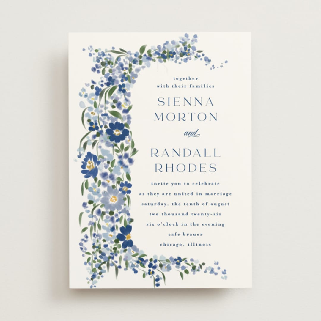 "Meander" - Wedding Invitations in Deep Sea by Angela Marzuki - Front