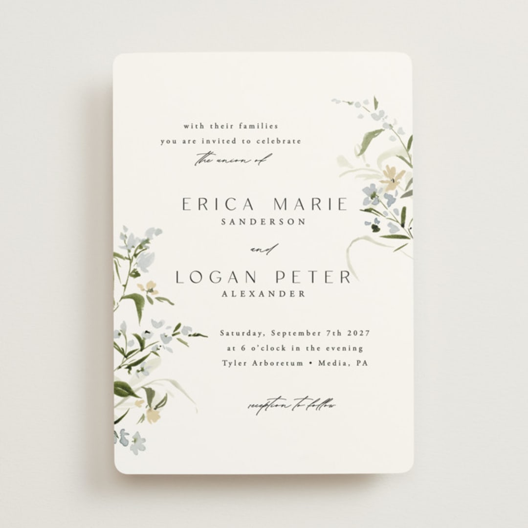 "Fleur" - Wedding Invitations in Lily by Everett Paper Goods - Front