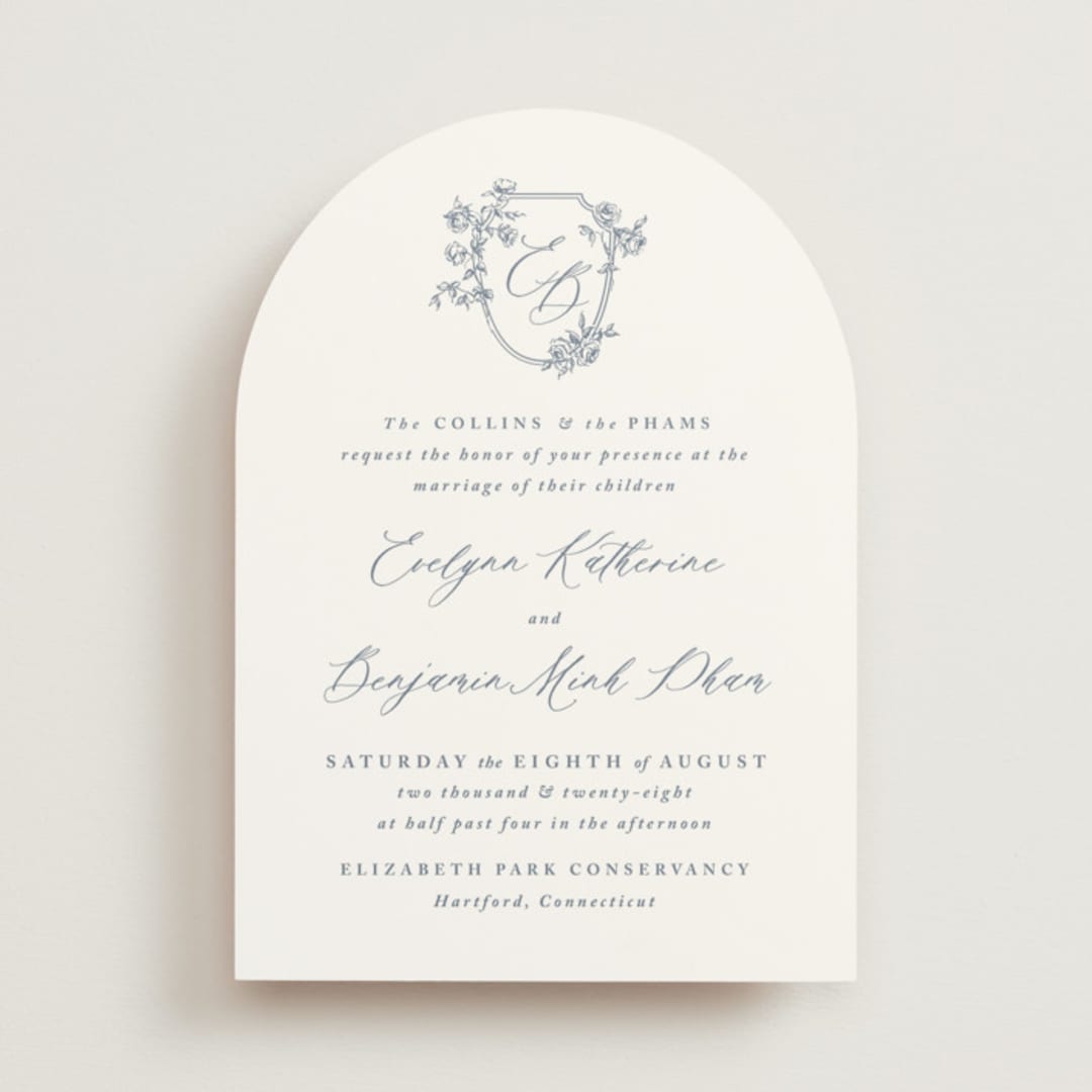 "Close to my Heart" - Wedding Invitations in Twilight Whisper by Design Lotus - Front