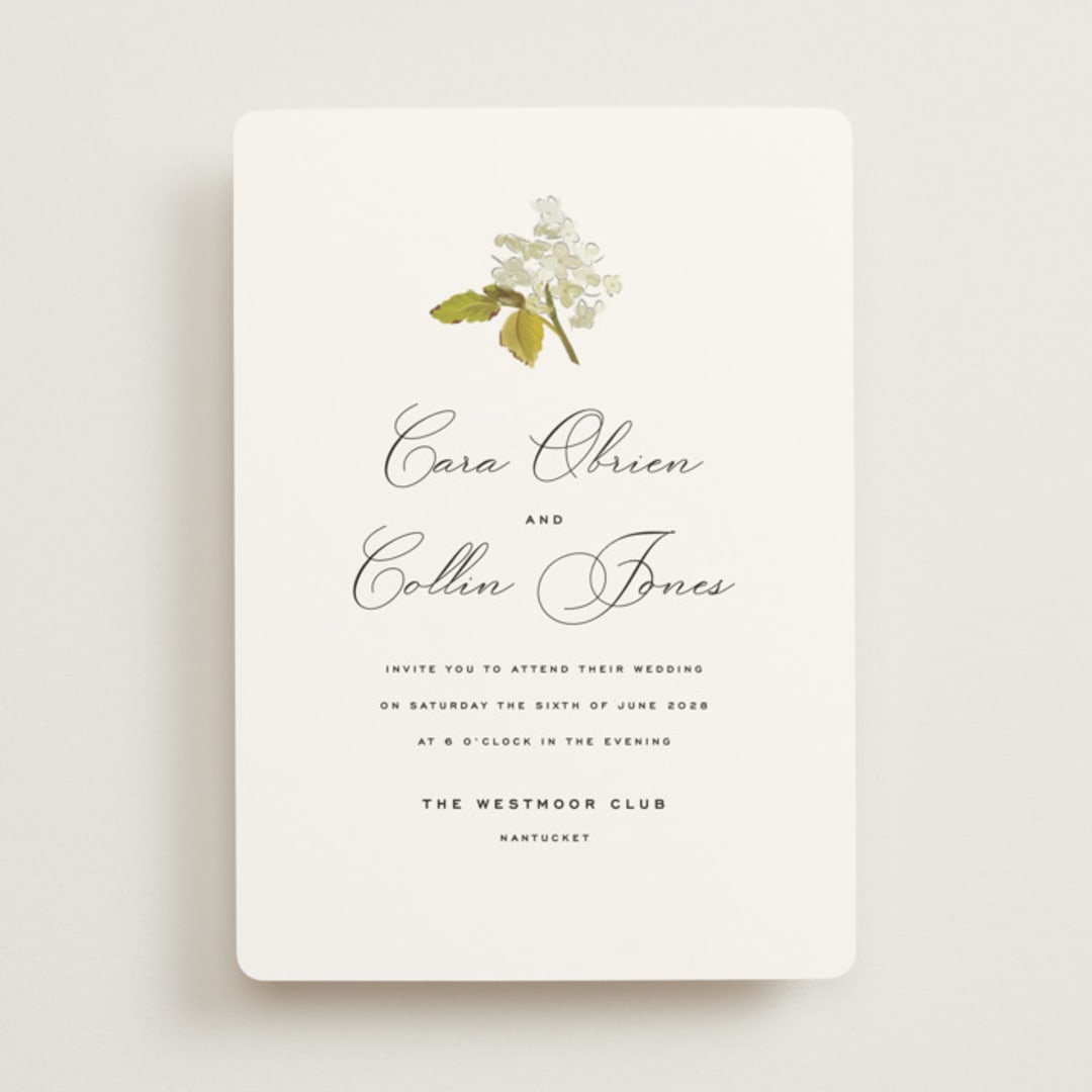 "Limelight" - Wedding Invitations in Linen by Olivia Kanaley Inman - Front