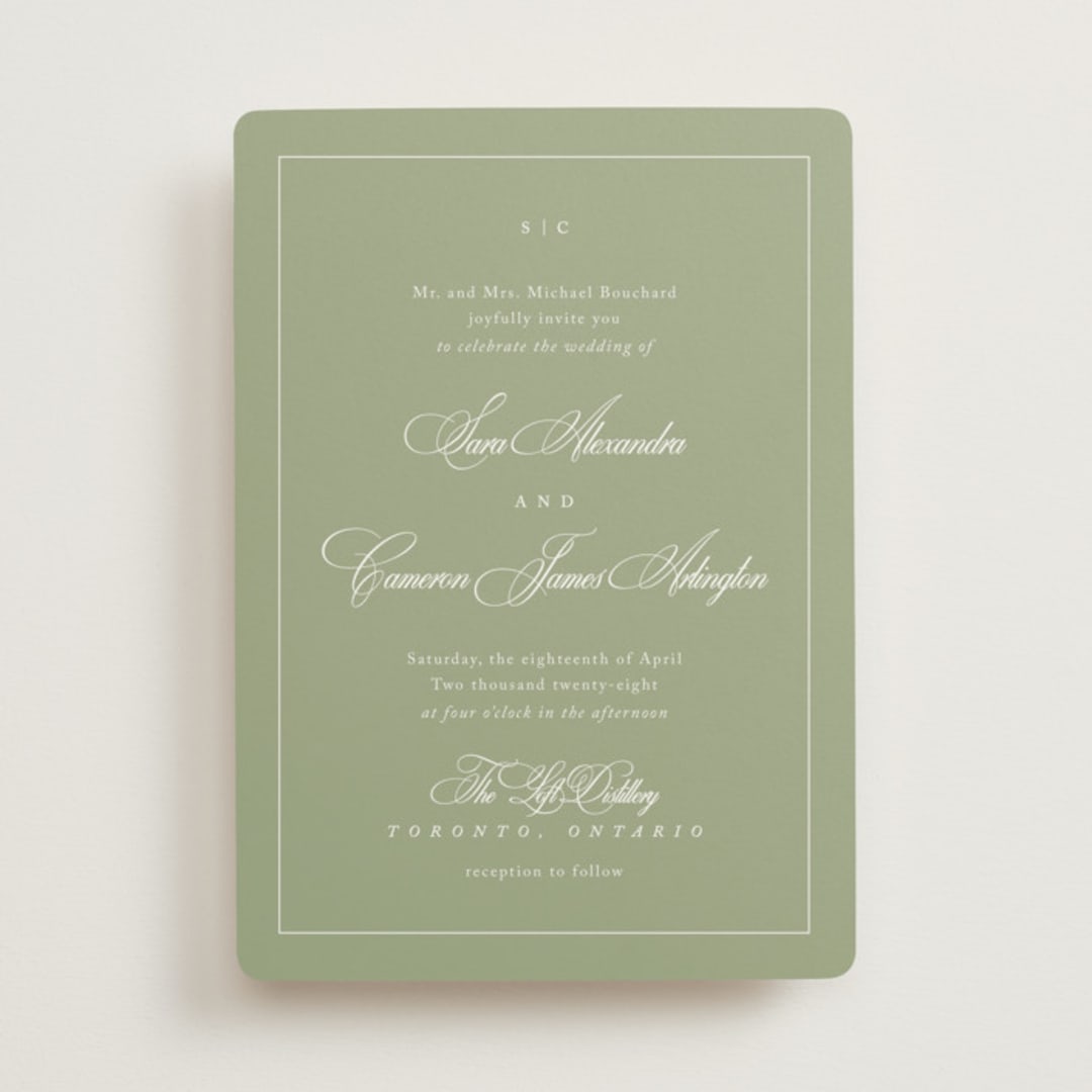 "Greenwood" - Wedding Invitations in Garden by Kelly Schmidt - Front
