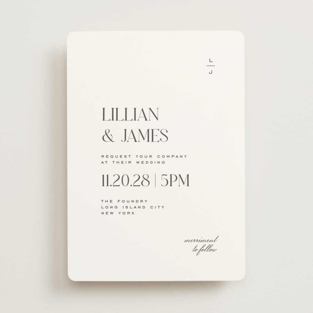 "Clarity" - Wedding Invitations in Diamond by Heather Cairl - Front