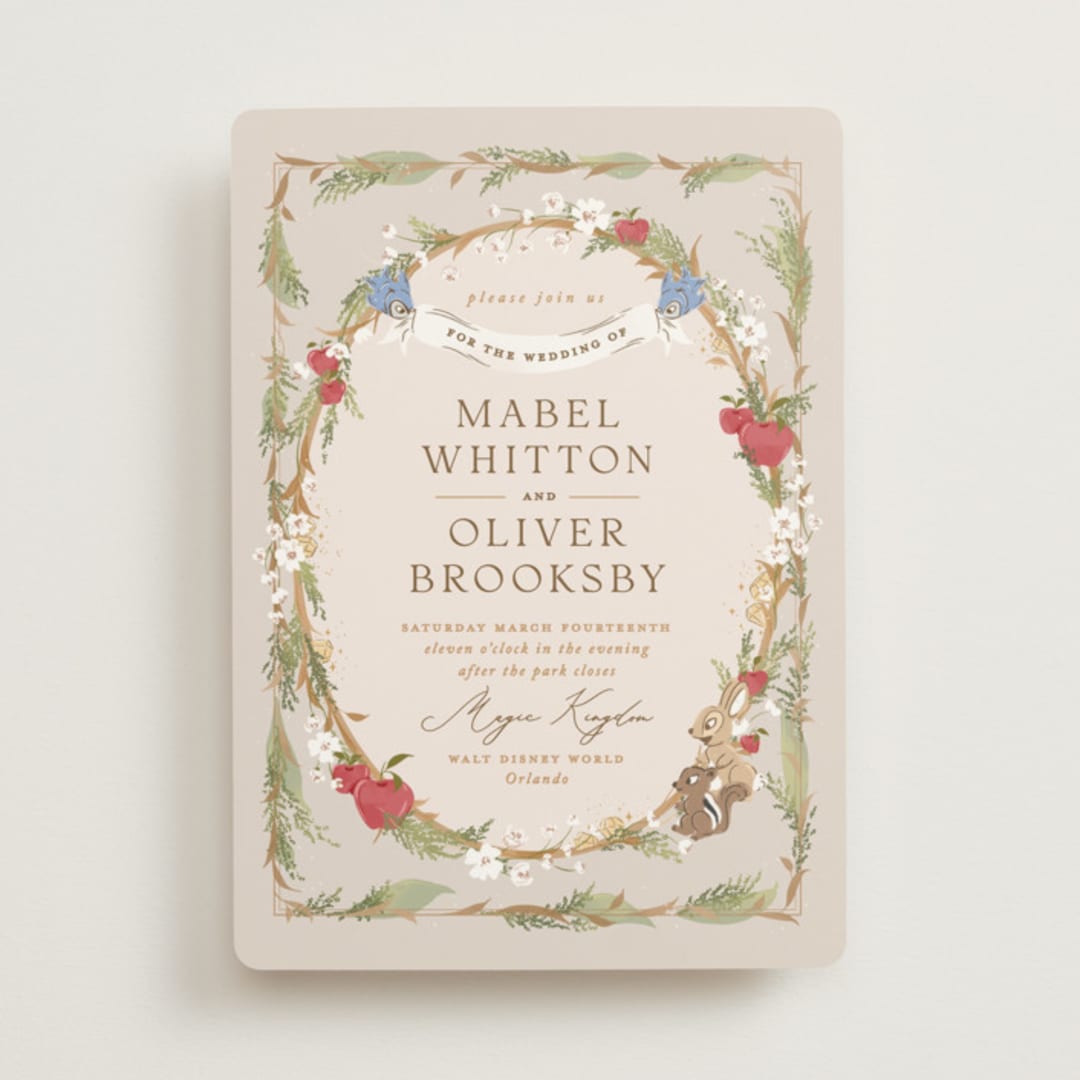 "Disney's Snow White Someday" - Wedding Invitations in Forest Floor by Erin L. Wilson - Front