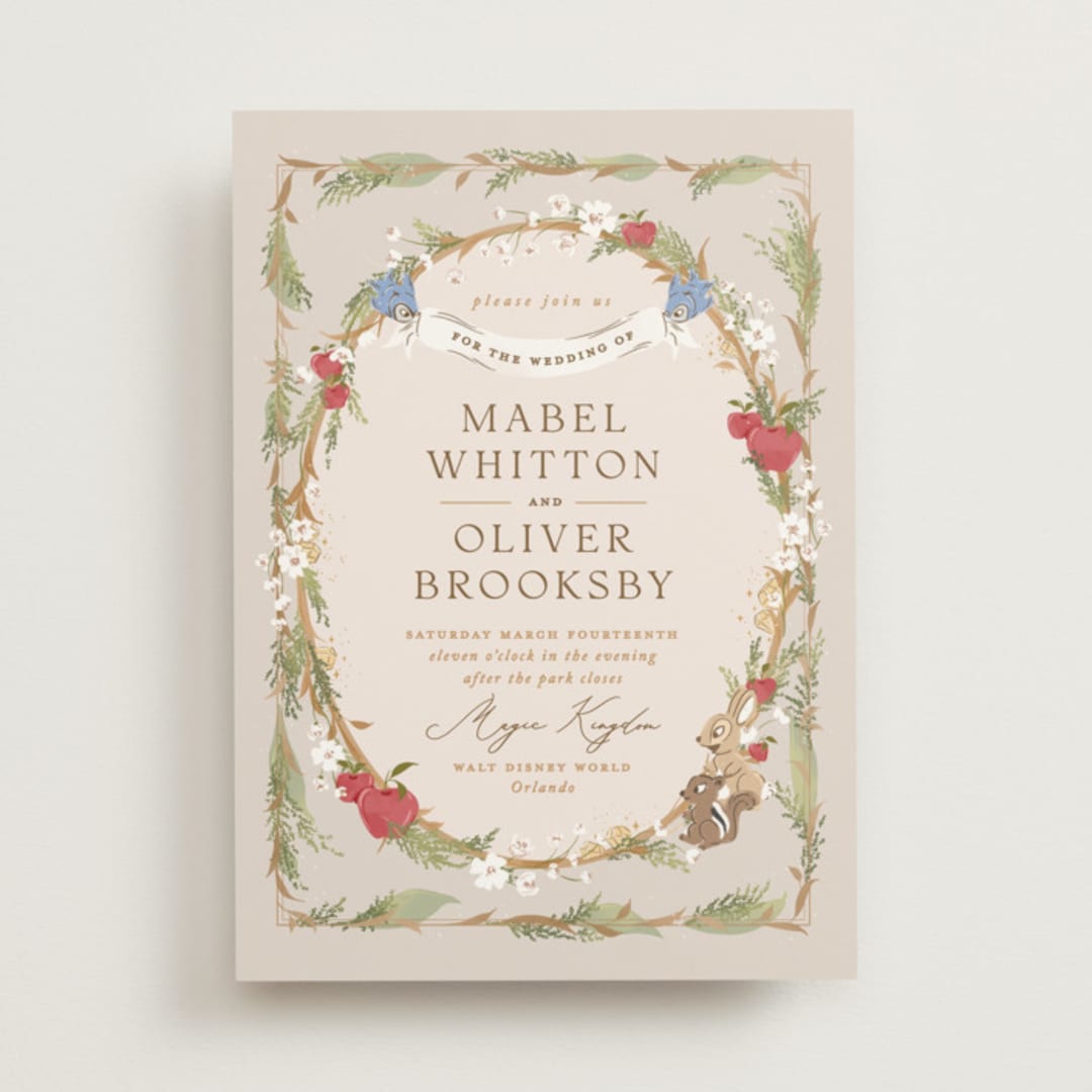 "Disney's Snow White Someday" - Wedding Invitations in Forest Floor by Erin L. Wilson - Front