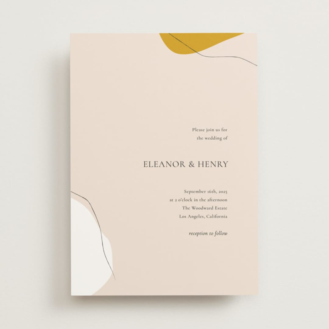 "Trust" - Wedding Invitations in Ochre by Wendy Chung - Front