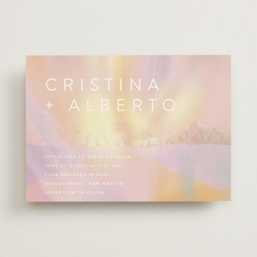 "Amanecer" - Wedding Invitations in Dawn by Tamara Hilje - Front