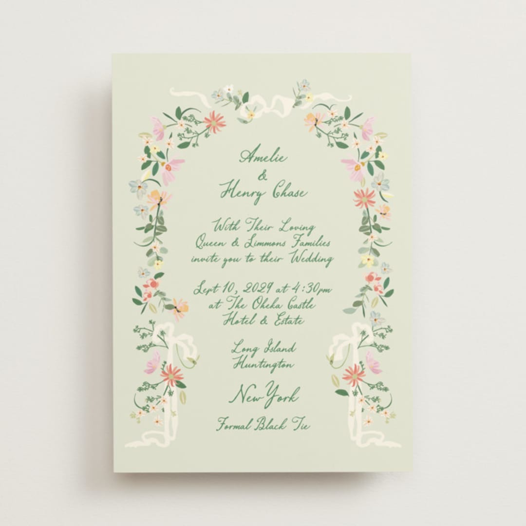 "spring draped garland" - Wedding Invitations in Spring by Phrosné Barwood - Front
