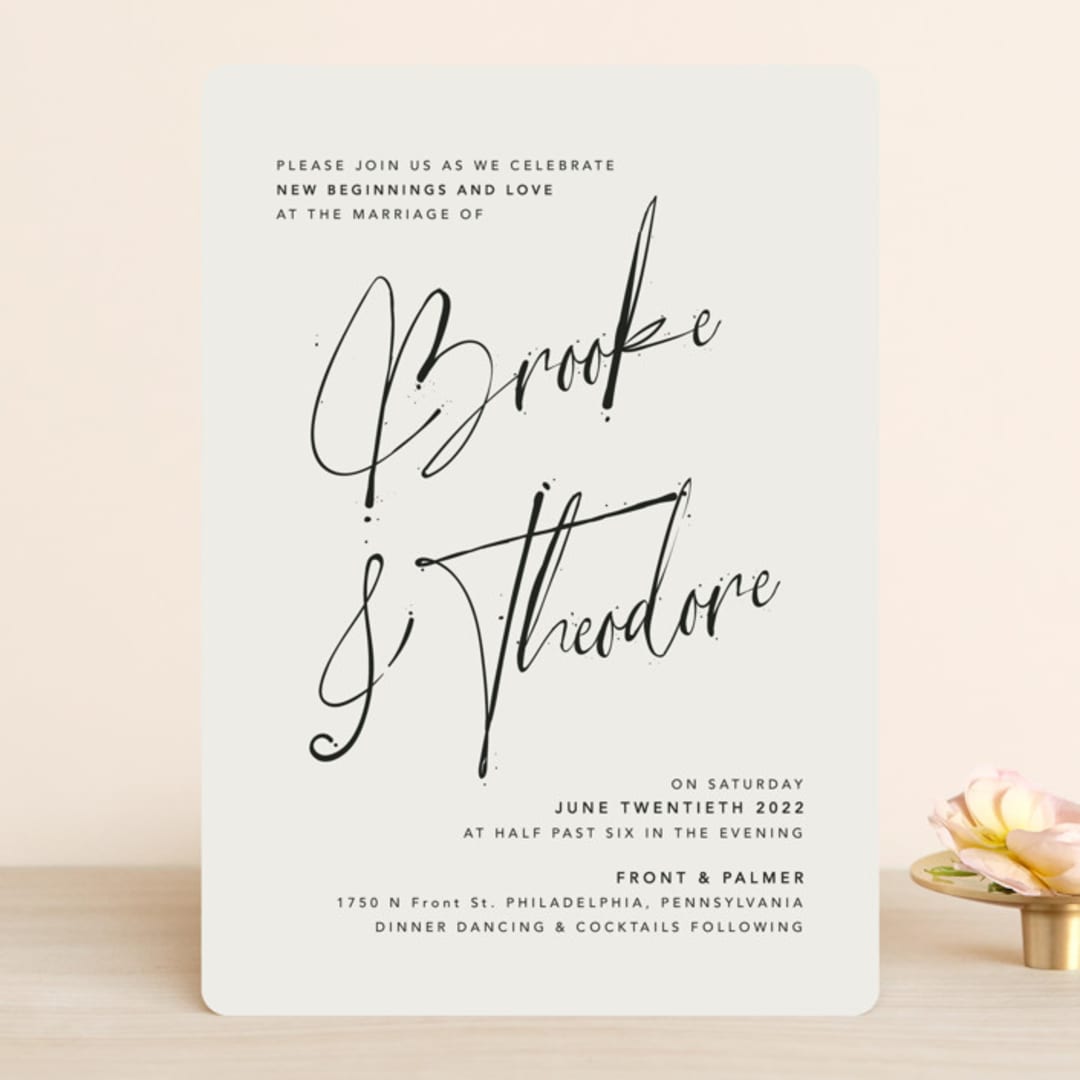"Signature Style" - Wedding Invitations in Silk by Design Lotus - Front