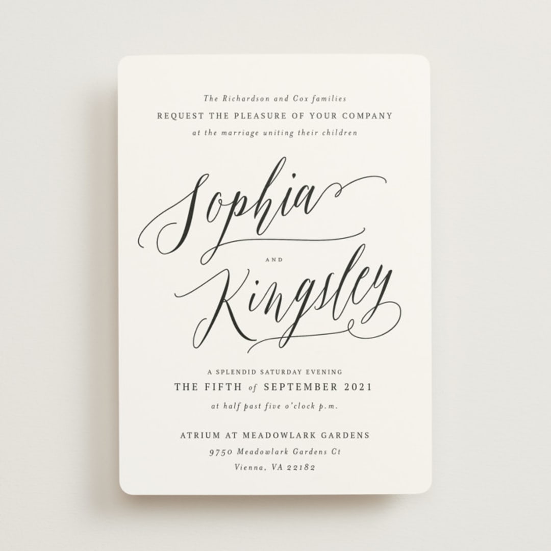 "Nothing Compares To You" - Wedding Invitations in Cream by Design Lotus - Front