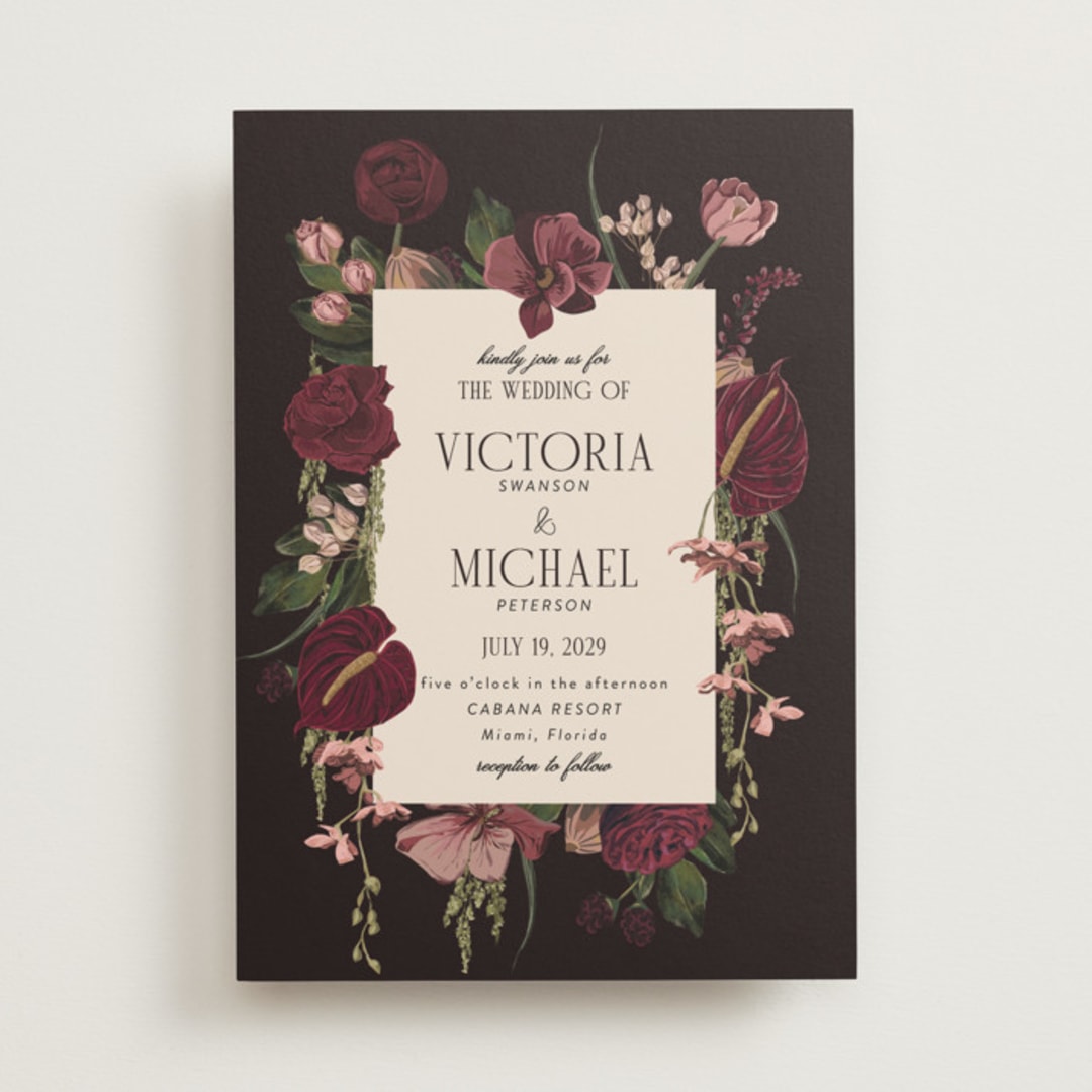 "Romantics" - Wedding Invitations in Merlota by Susan Moyal - Front