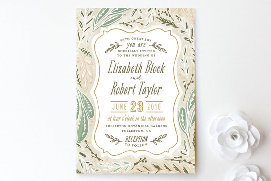 "Herb Garden" - Wedding Invitations in Earth by Alethea and Ruth - Front