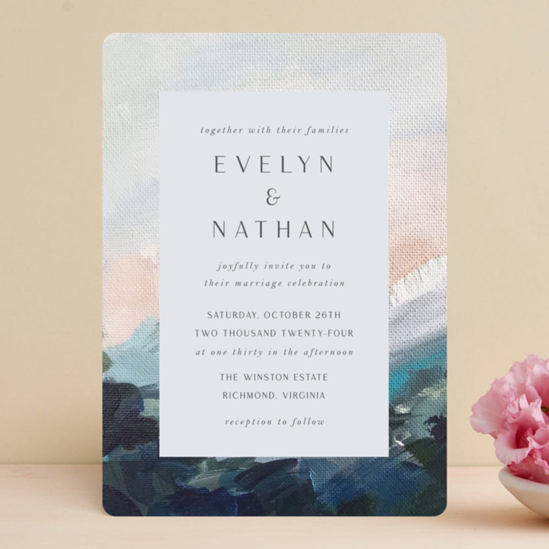 "Evelyn" - Wedding Invitations in Capri by Nicole Walsh - Front