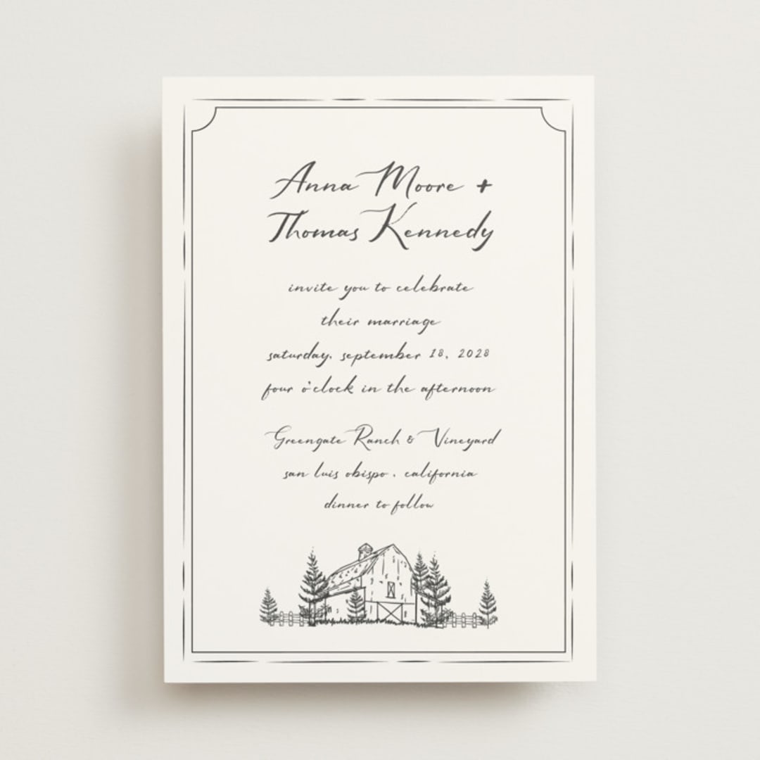 "Southern Soul" - Wedding Invitations in Cloudy by Sherley Ferreira - Front