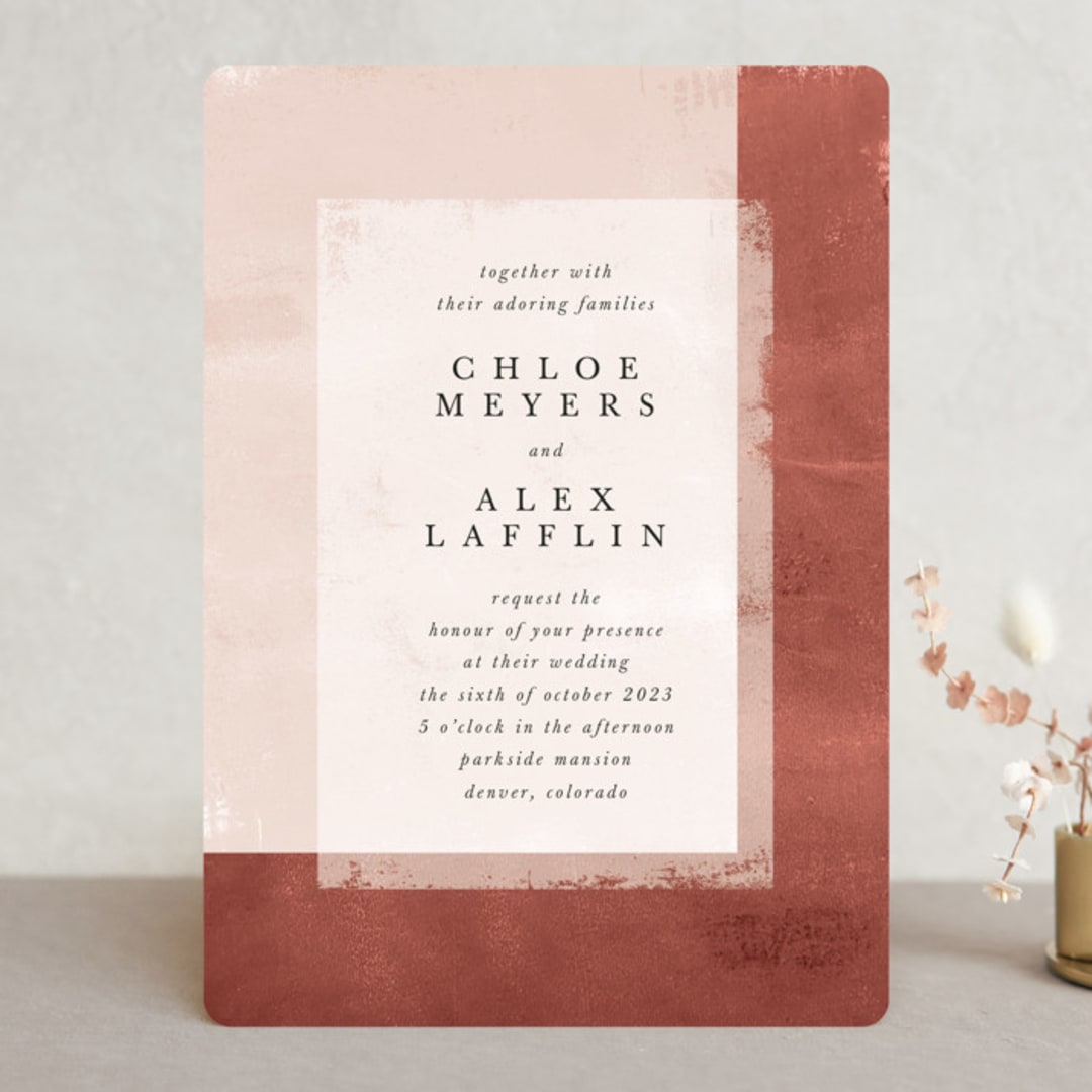 "Dust" - Wedding Invitations in Sienna by Carrie ONeal - Front
